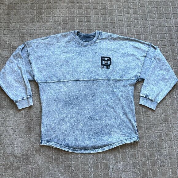 Disney Parks Spirit Jersey Unisex Small Gray Mineral Wash Disney World Acid Wash - Picture 2 of 7